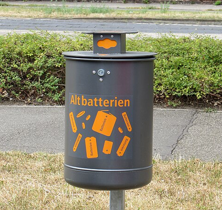 Outdoor battery recycling point